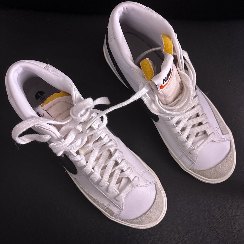 Nike Men's White and Black High-Top Sneakers - Picture 2 of 3